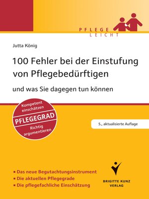 cover image of 100 Fehler bei der Einstufung von Pflegebedürftigen